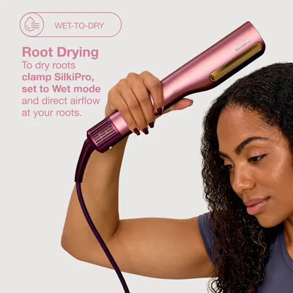 Shark SilkiPro Straight Hair Straightener + Dryer – Rose Petal
