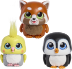 Three small animal figurines on a white background