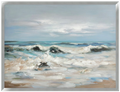 Hand Painted Picture Rolling Waves – 90x120cm Silver Frame