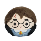 Plush toy resembling a character with glasses and a robe on a white background
