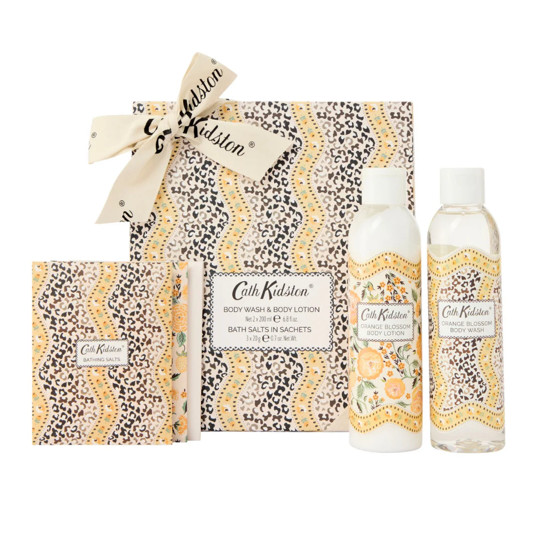 Cath Kidston Leopard Bathing Gift Set – Orange Blossom Trio