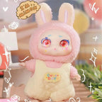 Plush toy with pink bunny ears and a 'Cute Day' tag, surrounded by decorative elements.