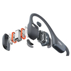 Sharkz wireless earbud with exploded view on a white background