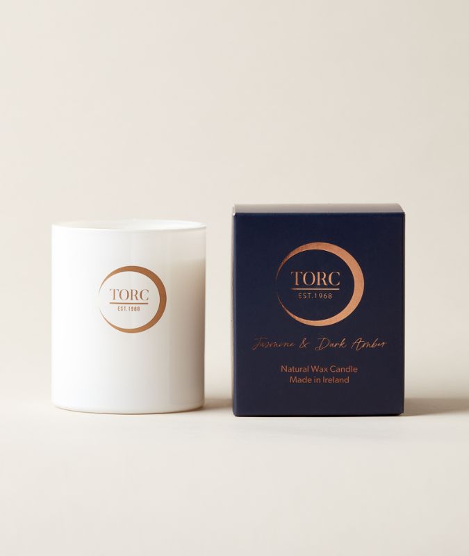 TORC Jasmine & Dark Amber Scented Candle – Irish Artisan Home Fragrance