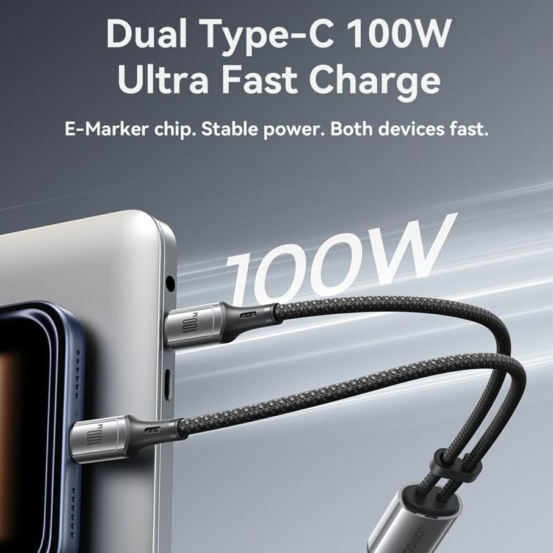 Joyroom S-A57 100W USB-C to Dual USB-C Charging Cable 1.5m – view 2
