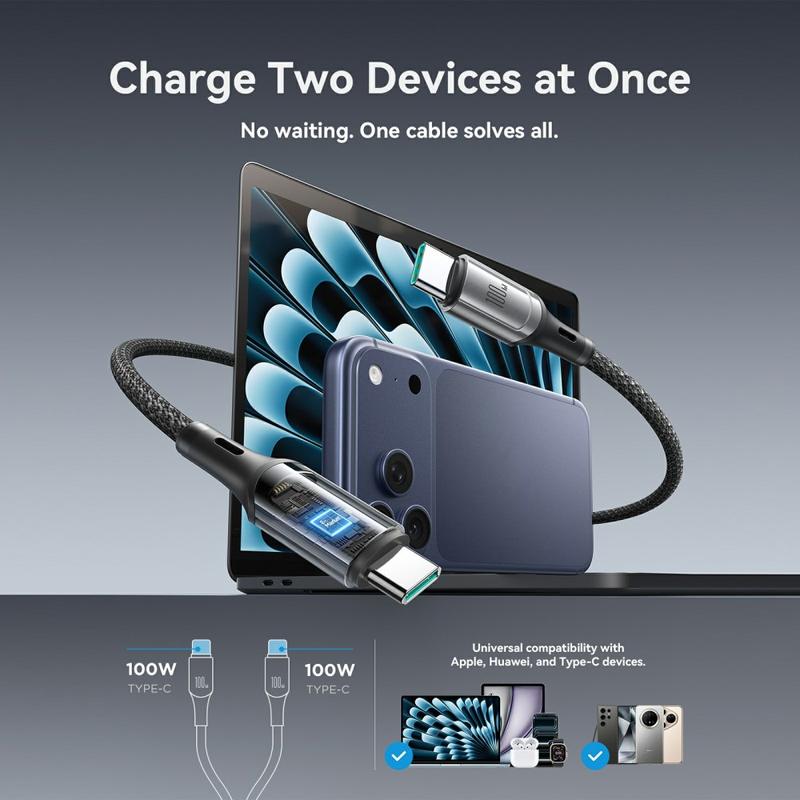 Joyroom S-A57 100W USB-C to Dual USB-C Charging Cable 1.5m – view 4
