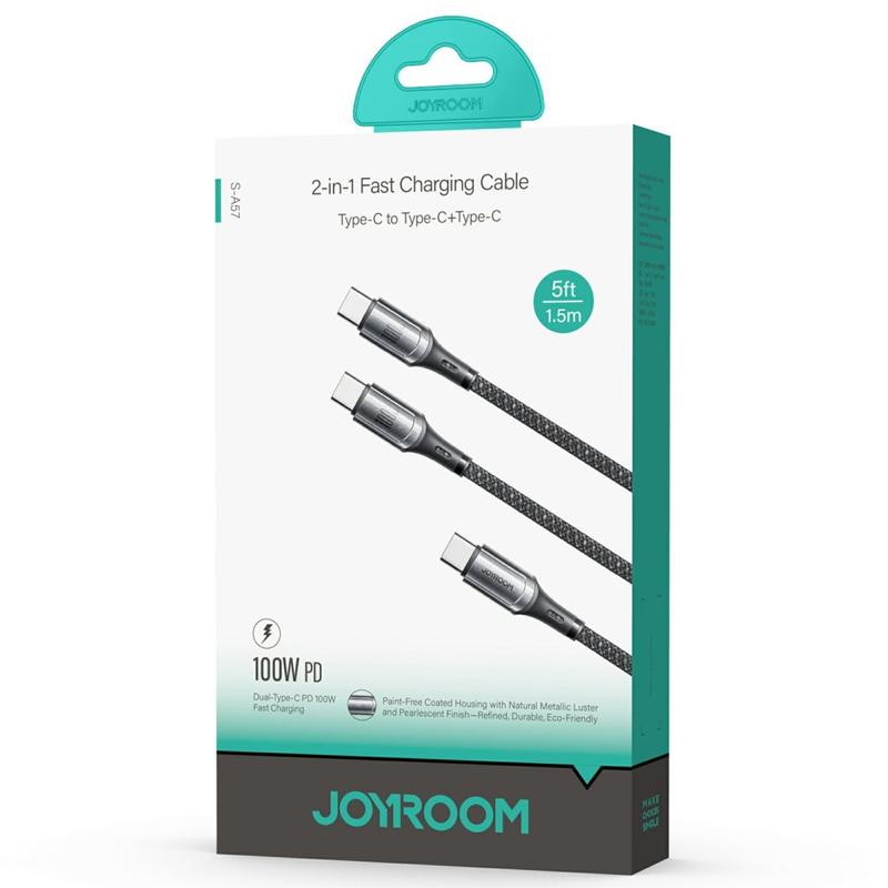 Joyroom S-A57 100W USB-C to Dual USB-C Charging Cable 1.5m – view 8