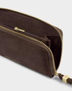 Large Suedette Purse in Bitter Chocolate - image 1