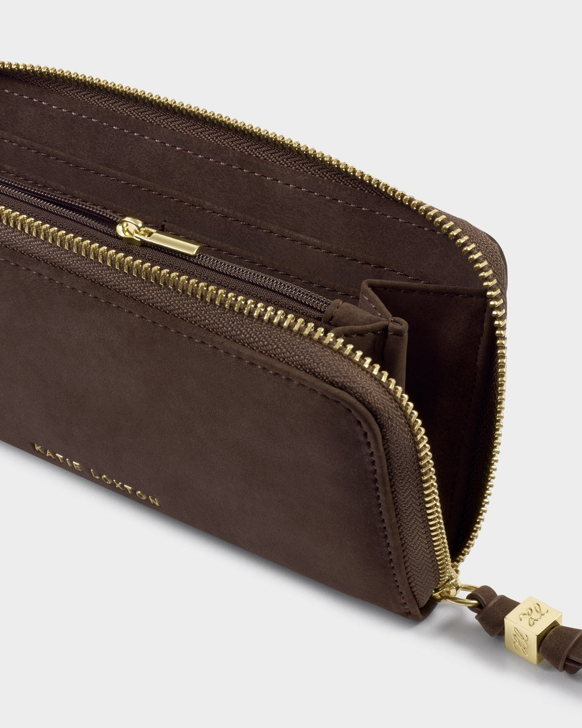 Large Suedette Purse in Bitter Chocolate - image 1