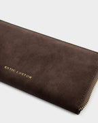 Large Suedette Purse in Bitter Chocolate - image 2