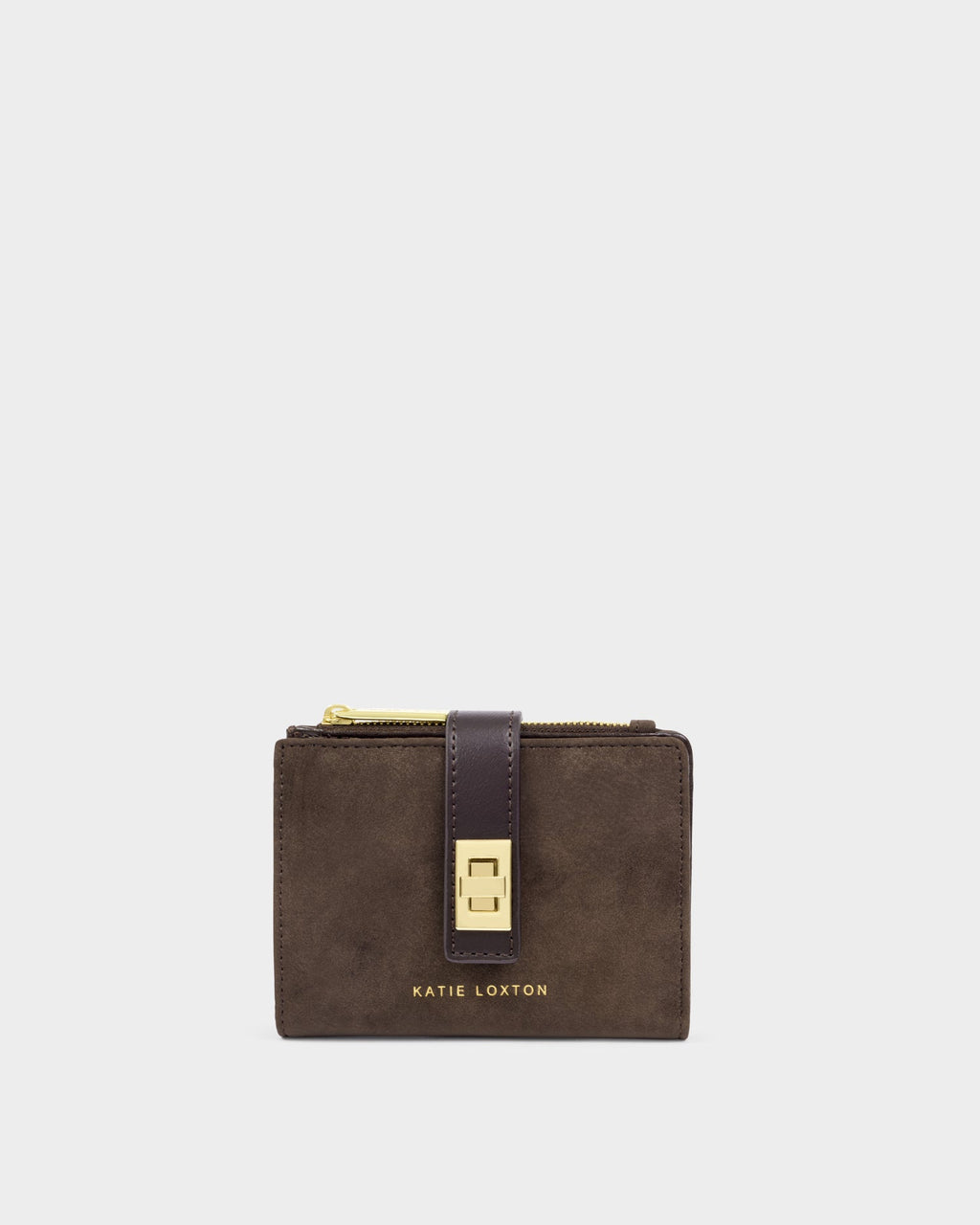 Orin Suedette Twist Lock Purse in Bitter Chocolate - image 3