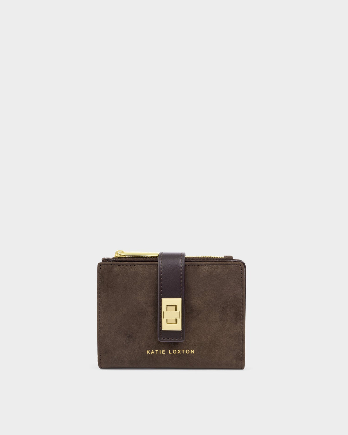 Orin Suedette Twist Lock Purse in Bitter Chocolate - image 3