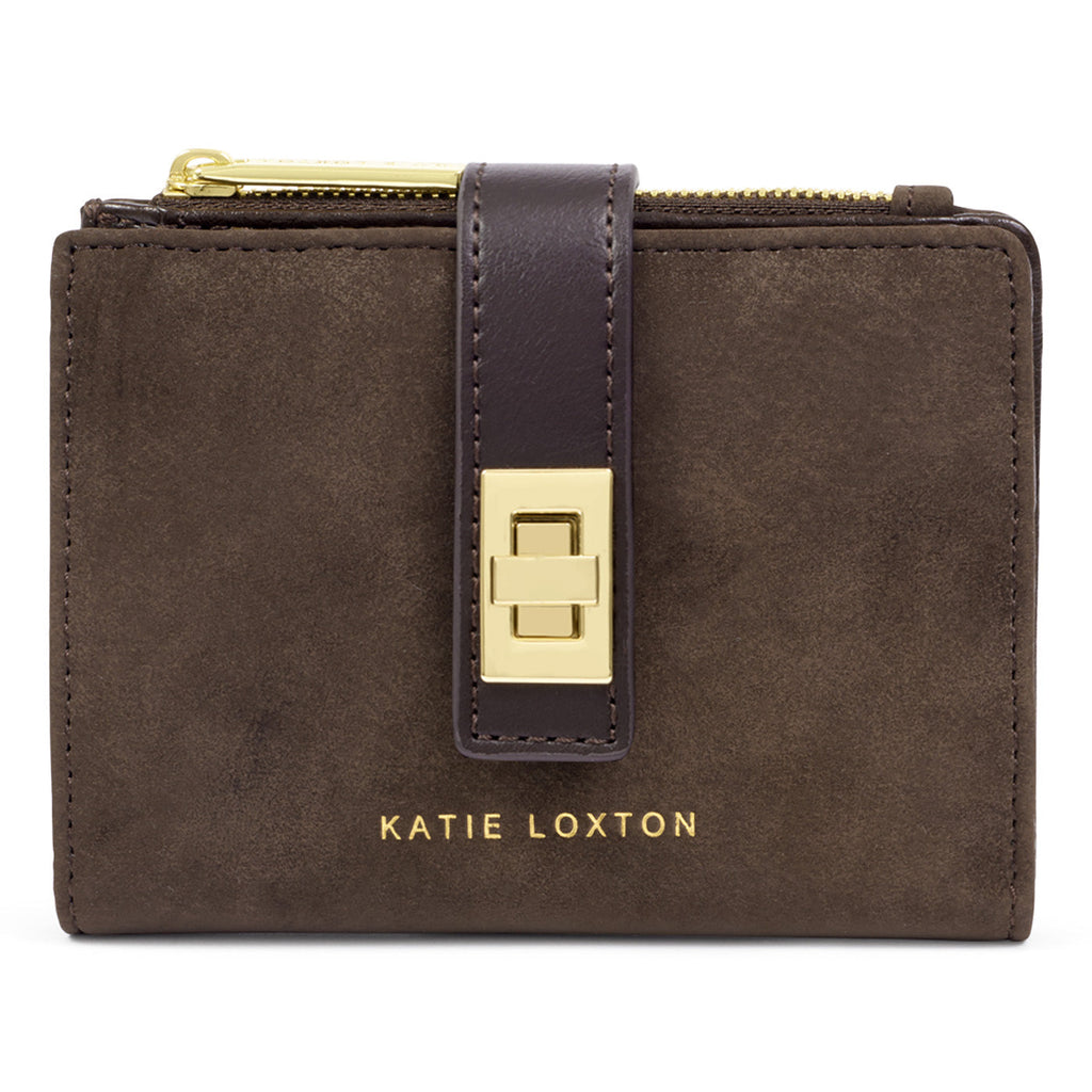 Orin Suedette Twist Lock Purse in Bitter Chocolate - image 4