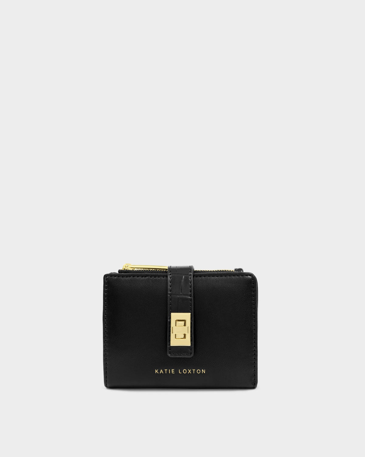 Orin Twist Lock Purse in Black Croc - image 3