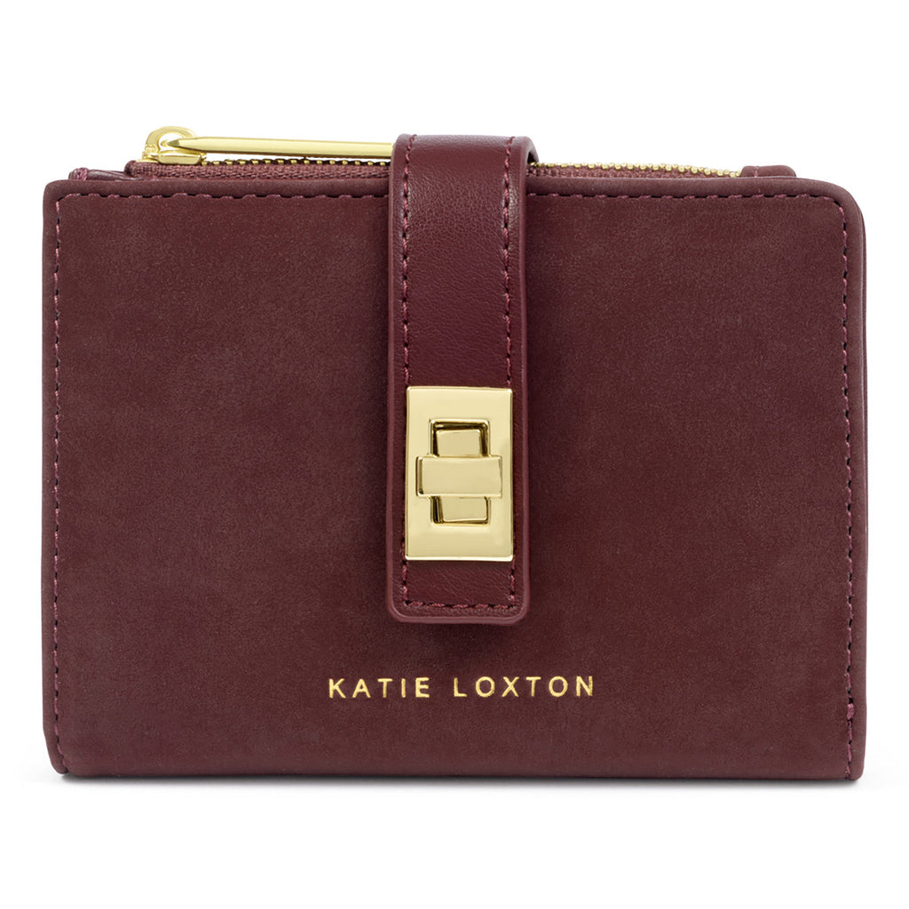 Orin Suedette Twist Lock Purse in Cherry - image 4