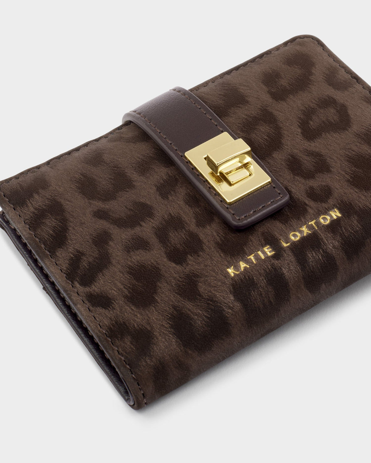 Orin Twist Lock Purse in Chocolate Leopard - image 2