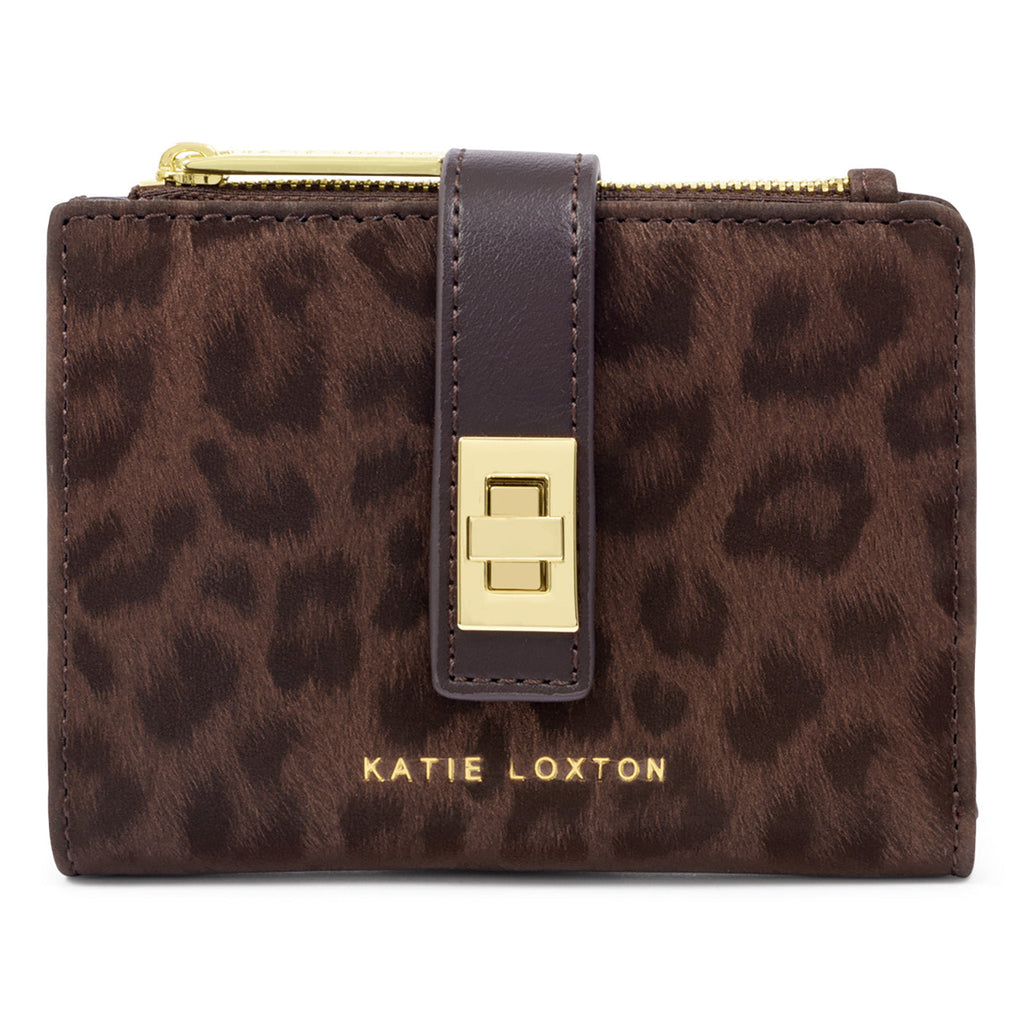 Orin Twist Lock Purse in Chocolate Leopard - image 4
