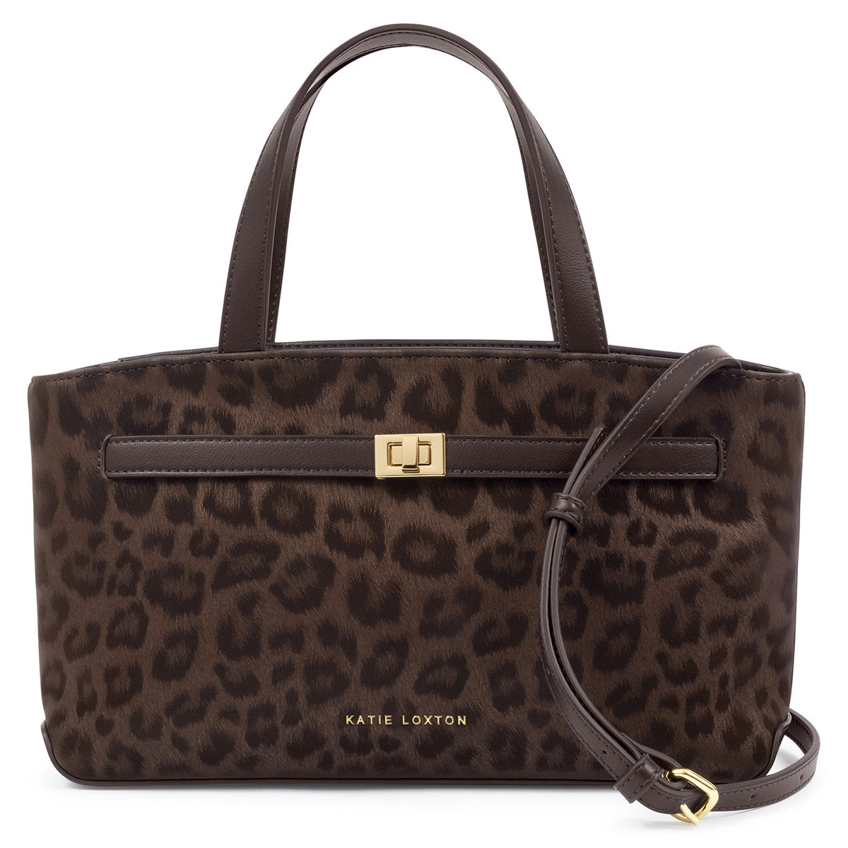 Orin Top Handle Crossbody Bag in Chocolate Leopard - image 2