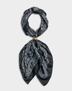 Leopard Satin Multiway Scarf in Navy and Black - image 1