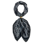 Leopard Satin Multiway Scarf in Navy and Black - image 2