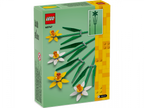 LEGO Daffodils 40747 botanical set with 2 yellow and 2 white buildable flowers, adjustable green stems and leaves