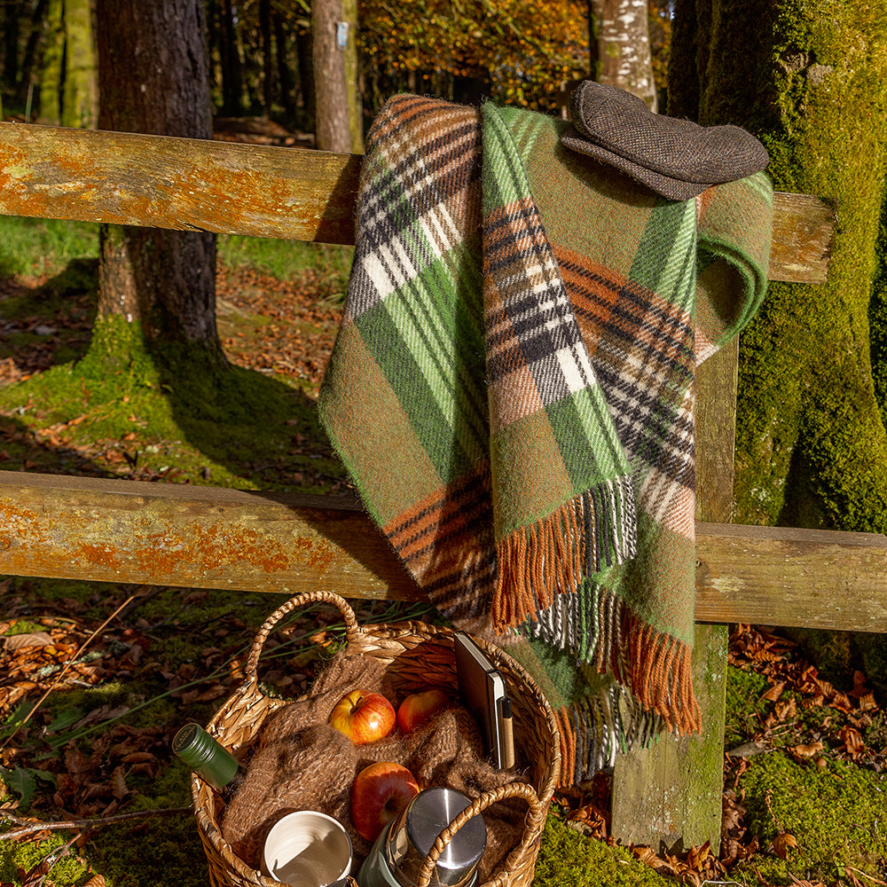 John Hanly Large Irish Picnic Blanket – Irish Wool Picnic Blanket