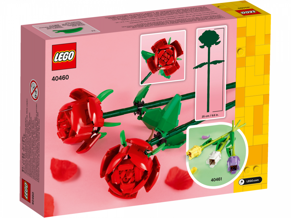 LEGO 40460 Roses Botanical Collection two red roses with green leaves and adjustable stems – ideal display gift