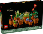 LEGO Tiny Plants set 10329 with nine small plants in terracotta-style pots in a single planter display