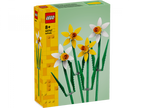 LEGO Daffodils 40747 botanical set with 2 yellow and 2 white buildable flowers, adjustable green stems and leaves