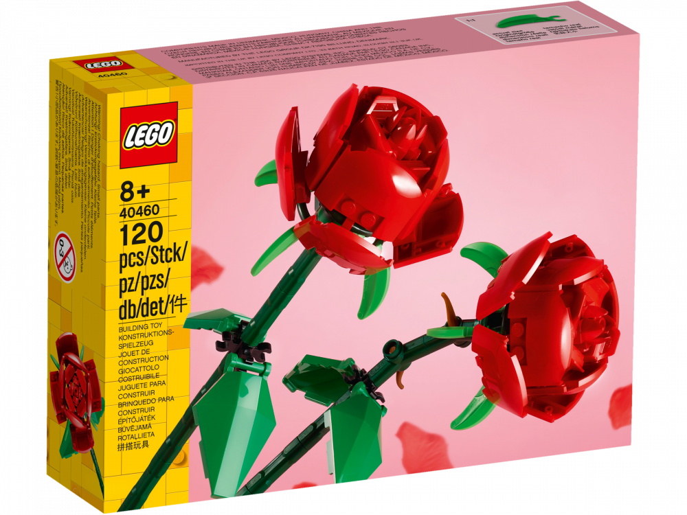 LEGO 40460 Roses Botanical Collection two red roses with green leaves and adjustable stems – ideal display gift