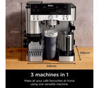 Ninja Luxe Café Premier Series ES601UK – Bean to Cup Coffee Machine with Milk Frother, Grinder & Barista Assist