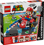 LEGO Super Mario Mario Kart Interactive LEGO Mario & Standard Kart set (72043) with Mario figure, Standard Kart, Item Box, shell-launch, drift action, traffic cones