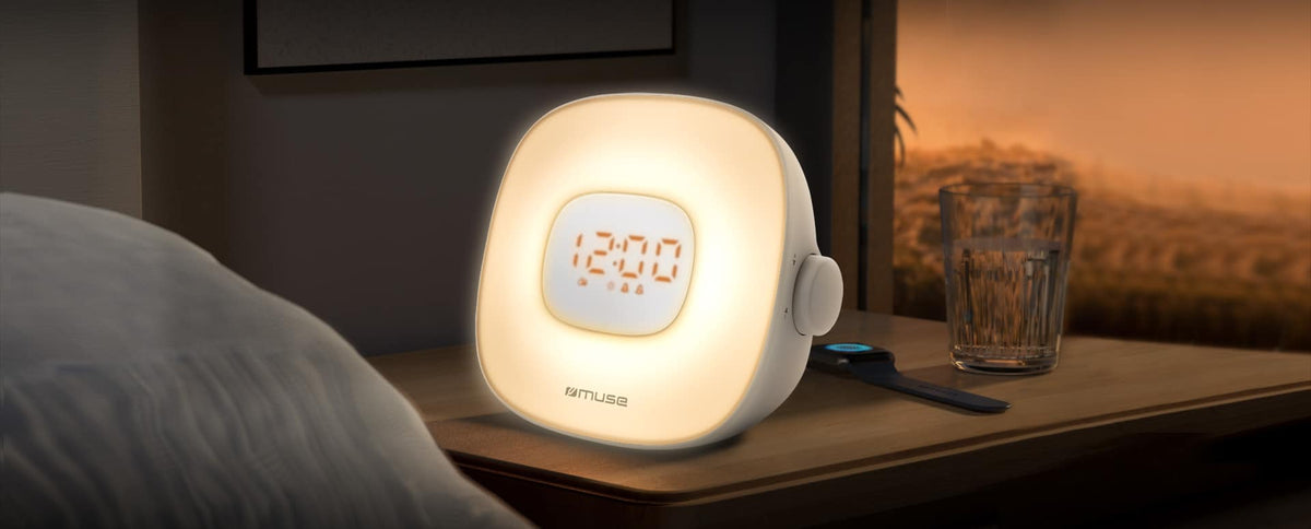 Muse ML-198 CR Wake-Up Light Clock Radio with Sunrise Simulation – product image