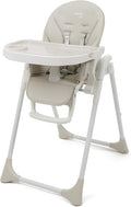 Nosh beige high chair with tray on a white background