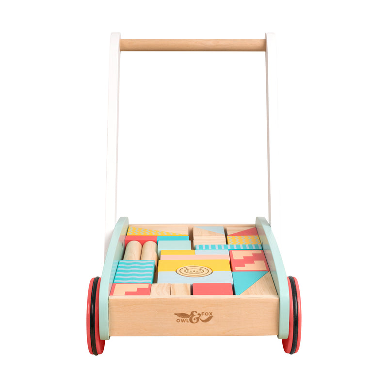 Owl & Fox Wooden Baby Walker and Blocks - FSC® certified - Flemings Department Store