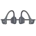 Gray SHOKZ earbuds on a white background