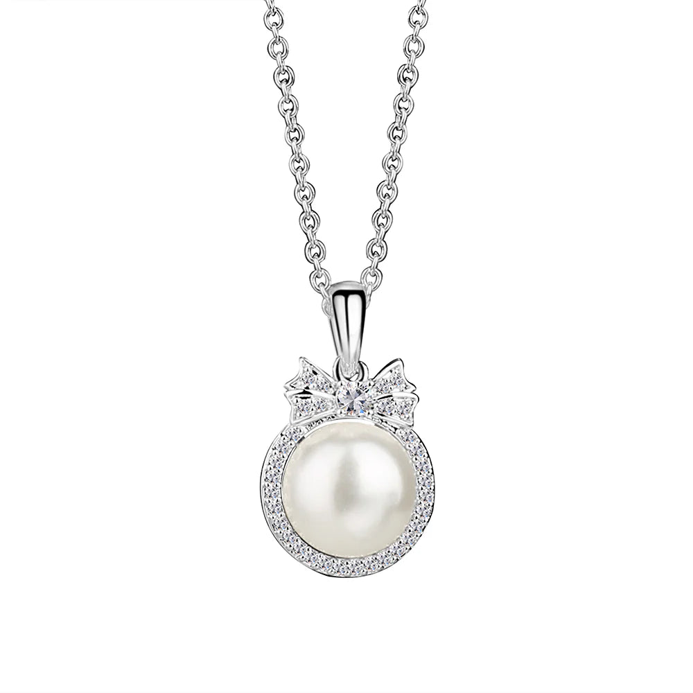Newbridge Silverware Silver Pearl & CZ Pendant | Flemings Monaghan