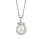 Newbridge Silverware Silver Pearl & CZ Pendant | Flemings Monaghan