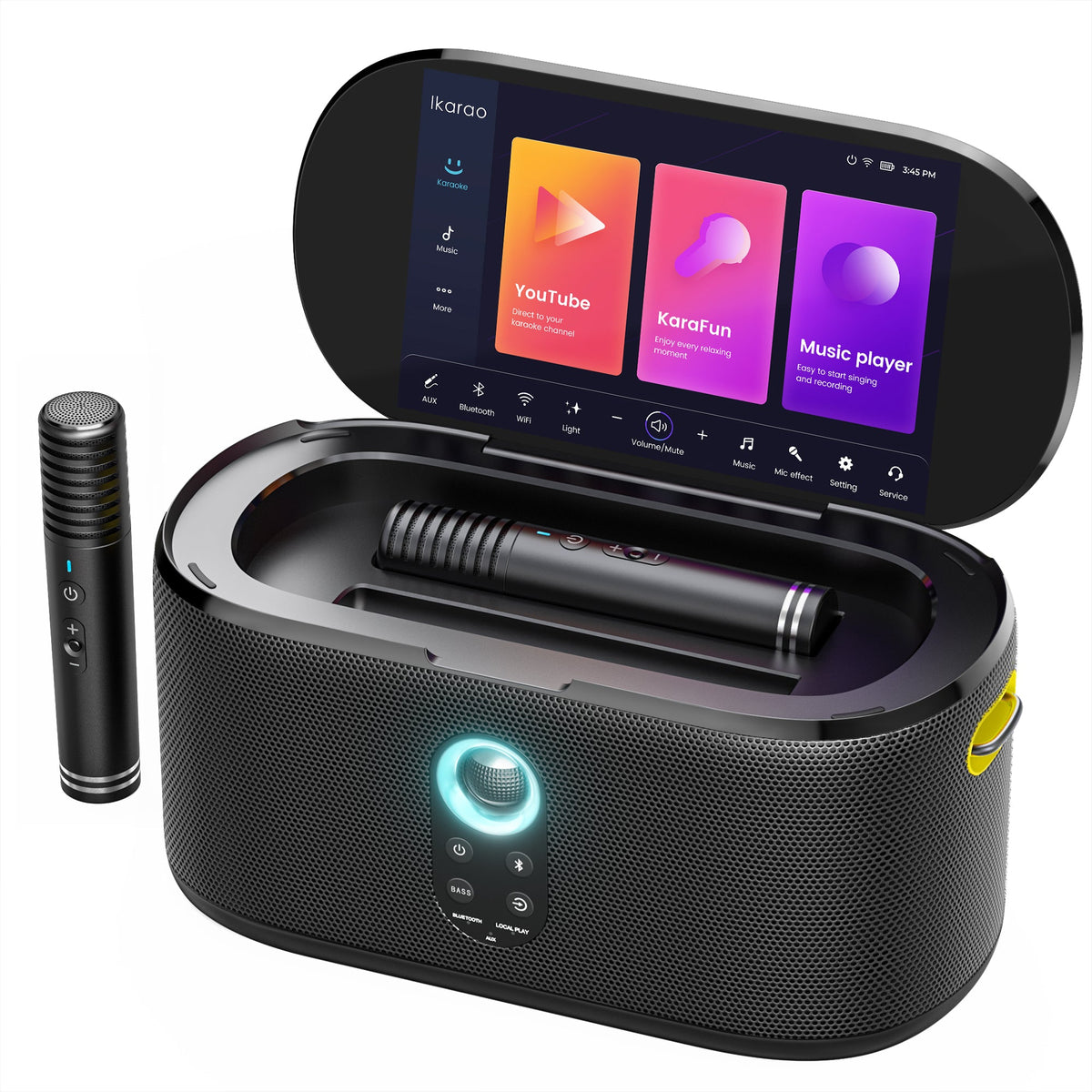 Ikarao Shell S1 Karaoke Machine with 10.1" Screen & 2 Wireless Mics – view 3