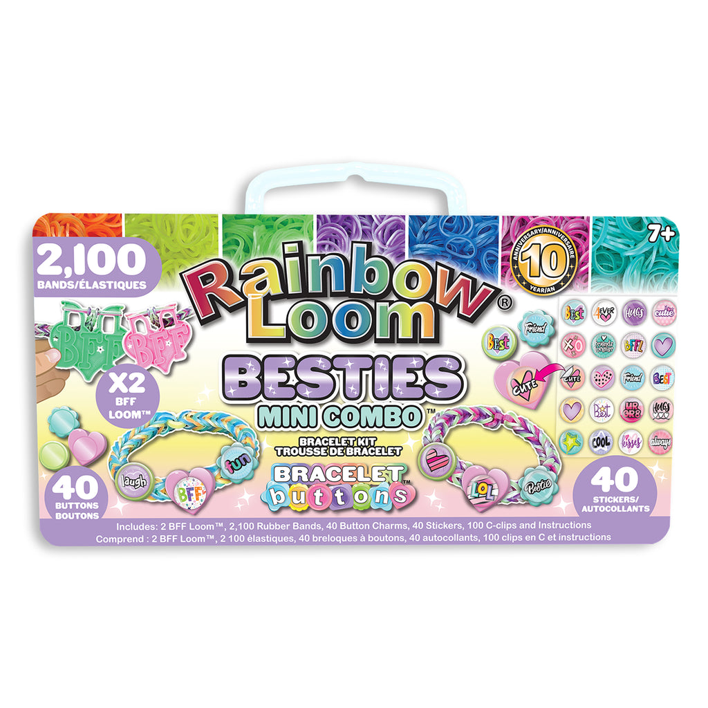 Rainbow Loom Besties Mini Combo packaging with colorful design and product details.