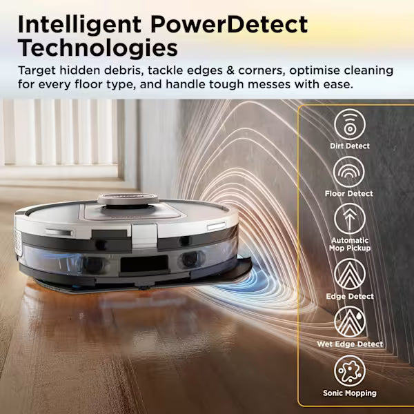 Shark ThermaCharged PowerDetect Robot Vacuum & Mop with Heated Base in White – view 4