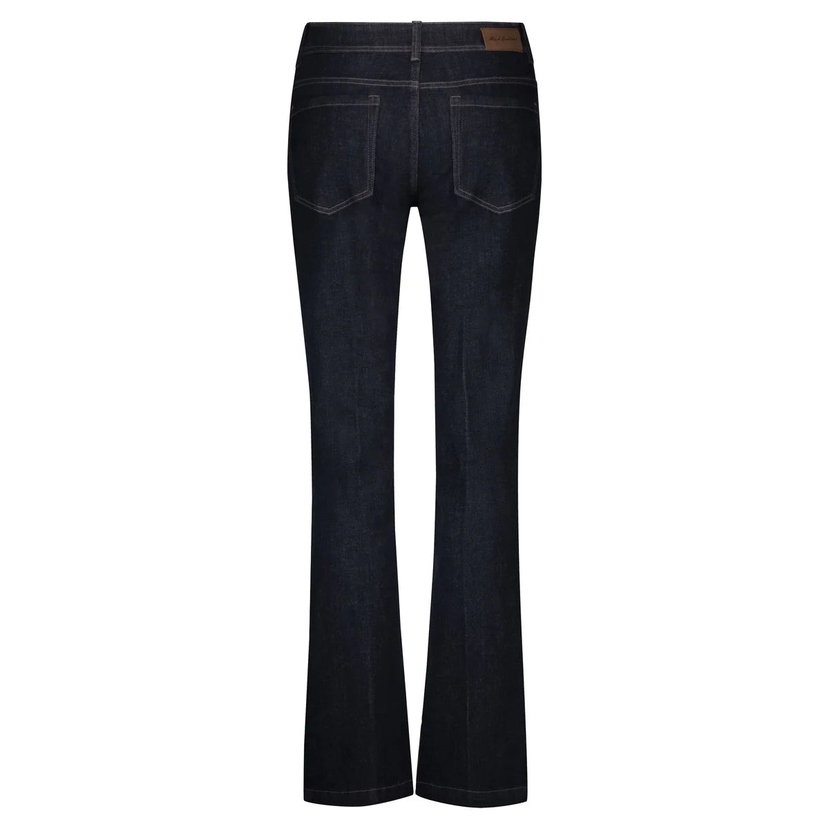 Dark blue jeans on a white background