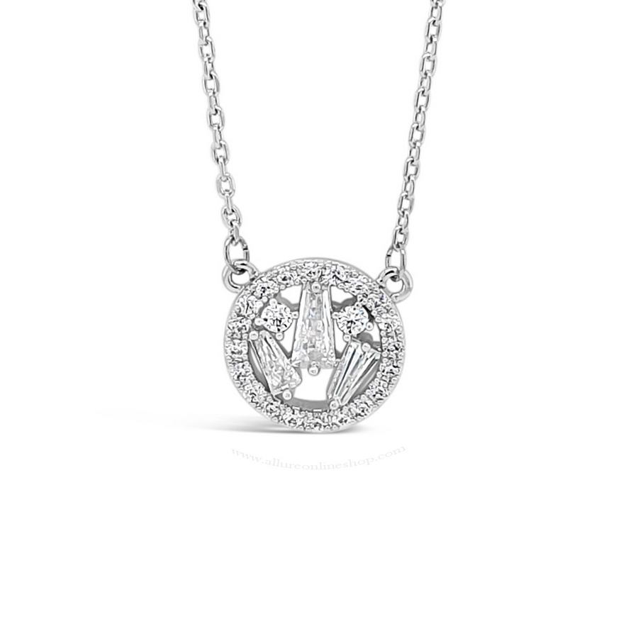 Jewel by Absolute Baguette Cluster Necklace | Silver or Gold