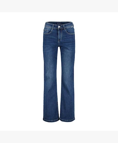 front view of colette dark stone jeans on a white background