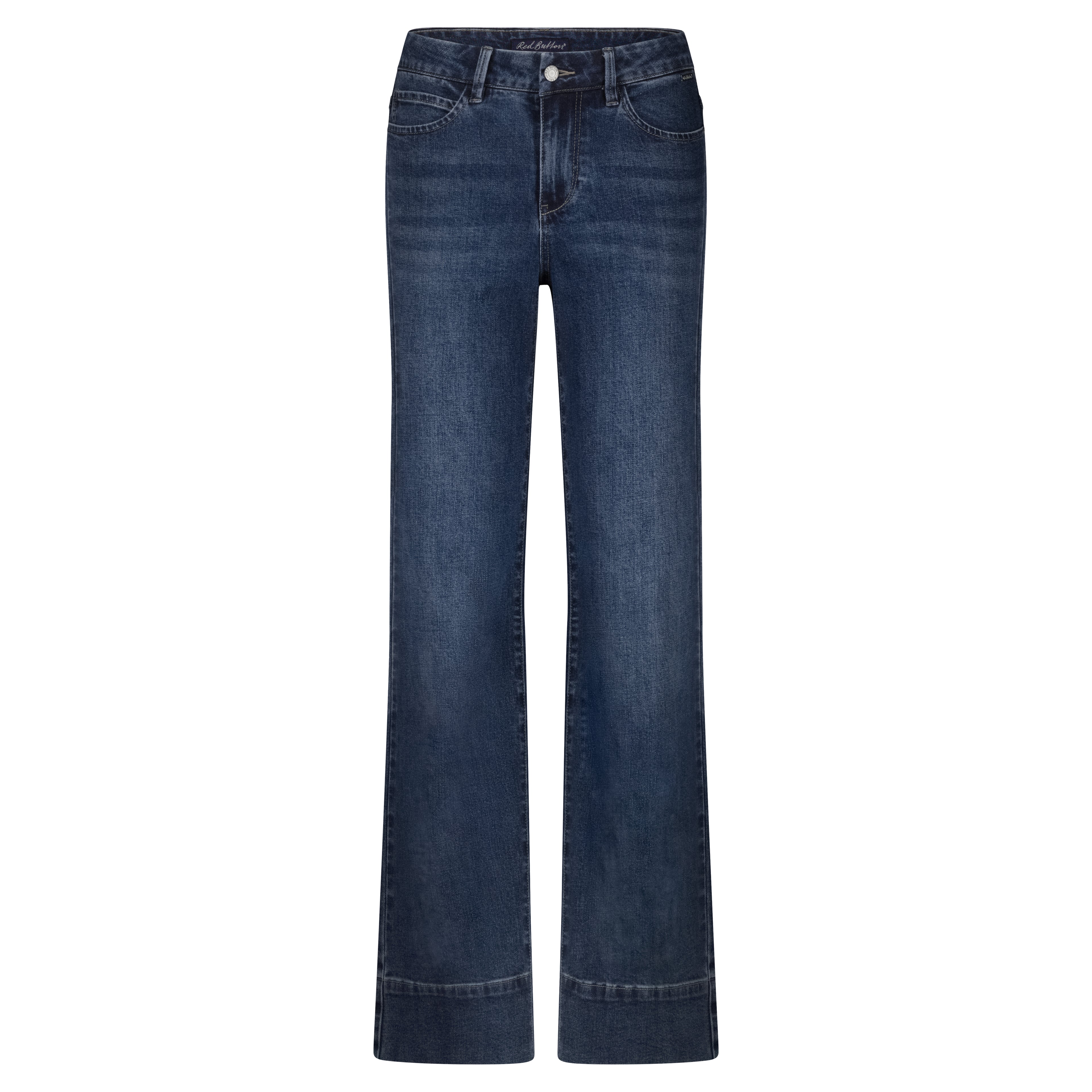 Blue jeans on a white background