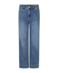 Colette Red Button High Rise Wide Leg Jeans | Slanted Pockets
