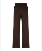 A pair of Colette Scuba Wide Leg Jeans in Espressoshown from the back, featuring a high waistband and two back pockets, displayed on a clean white background.