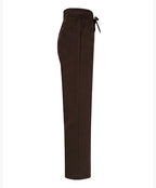 A pair Colette Scuba Wide Leg Jeans in Espresso shown from a side profile view against a plain white background.