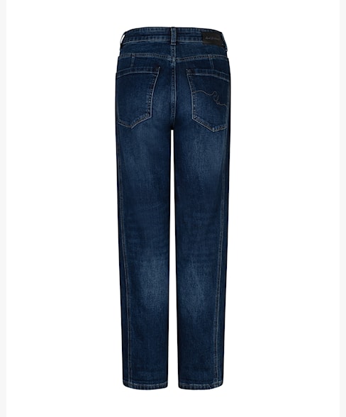 Caitlina Side Patch Jeans – Dark Stone