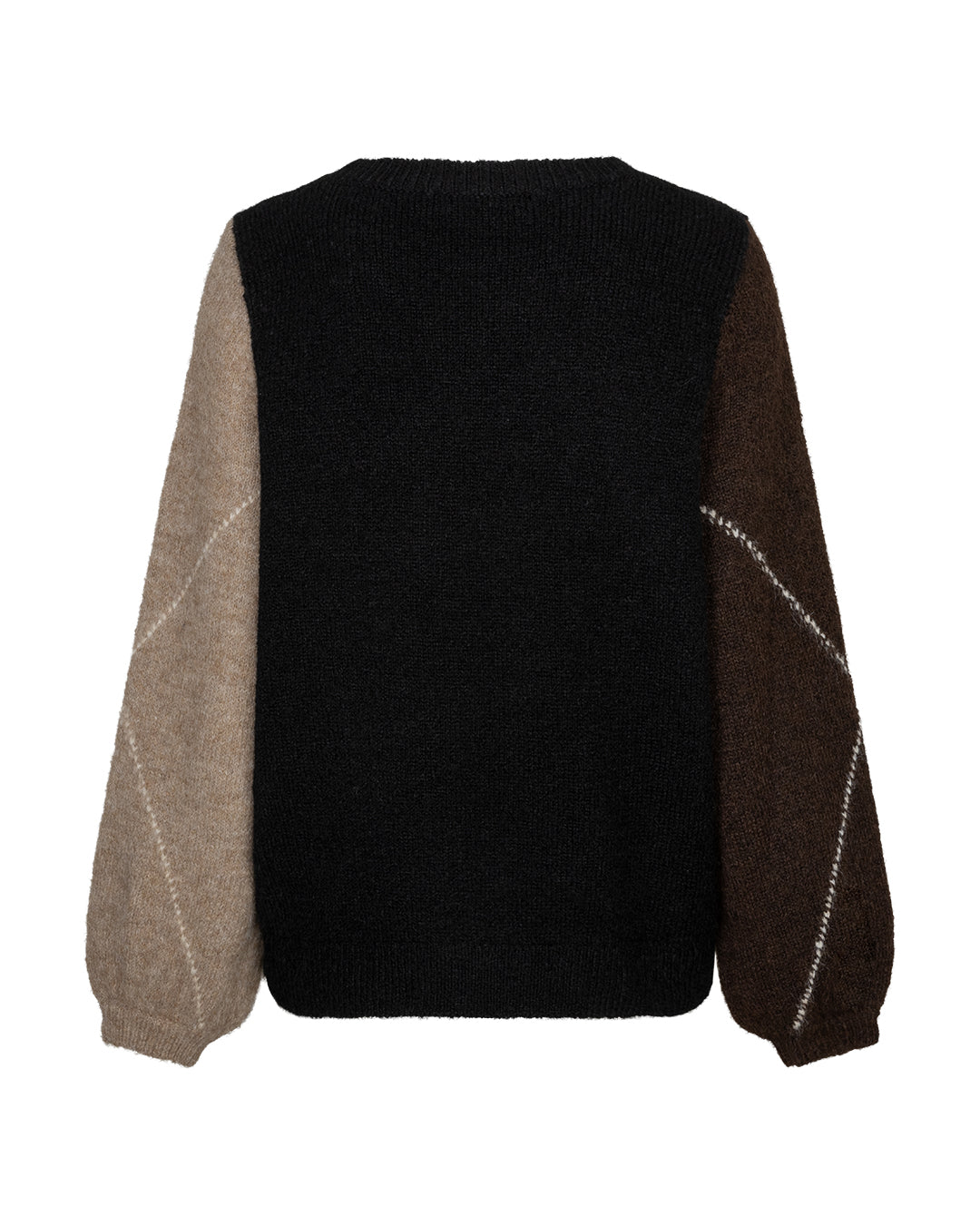 Red Button Argyle Sweater – Espresso